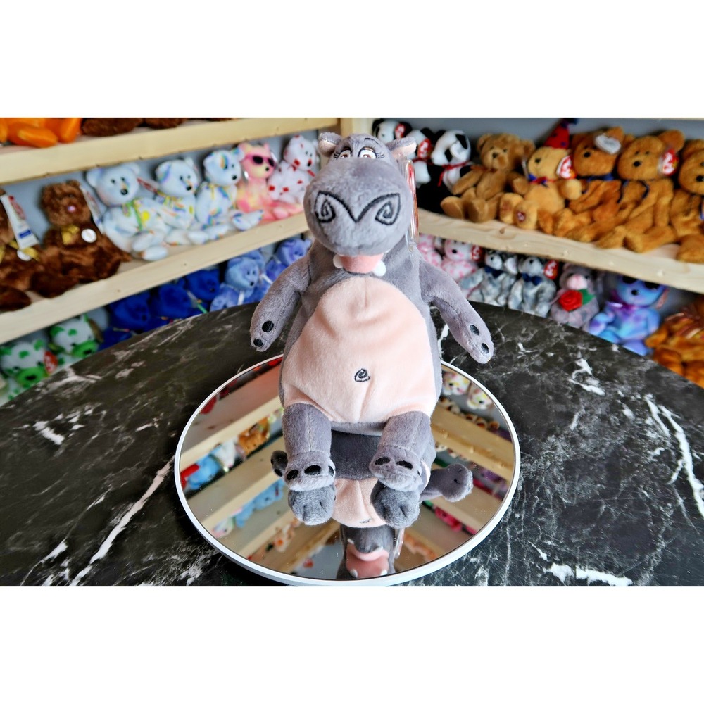 TY Beanie Baby - Gloria the Hippo (Madagascar 2) | MWMT | Vintage | Rare